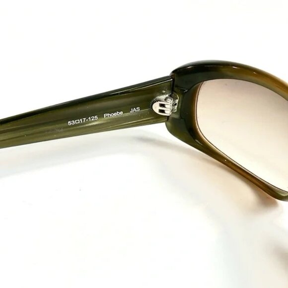 Oliver Peoples Phoebe Brown Rectangular Sunglasses - Picture 7 of 7